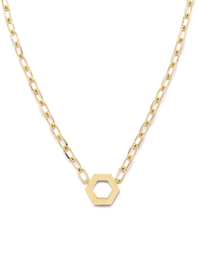 Harwell Godfrey 18kt yellow gold hexagon foundation necklace Cover