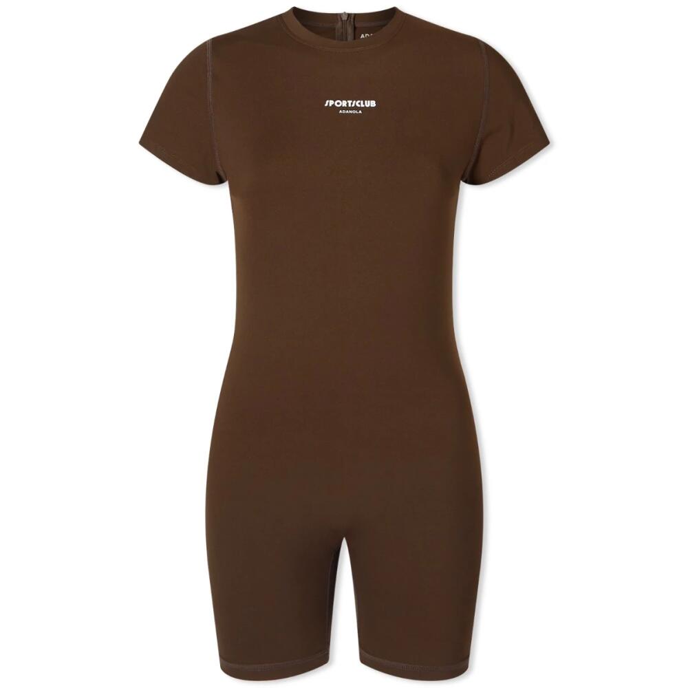 Adanola Women's Ultimate Short Sleeve Romper in Espresso Brown Cover