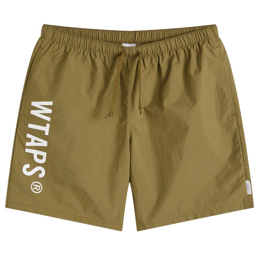 WTAPS Men's 08 Logo Shorts in Olive Drab Cover