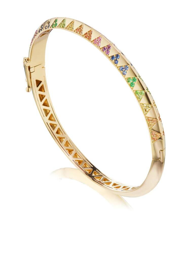 Harwell Godfrey 18kt yellow gold Talisman rainbow sapphire bracelet Cover