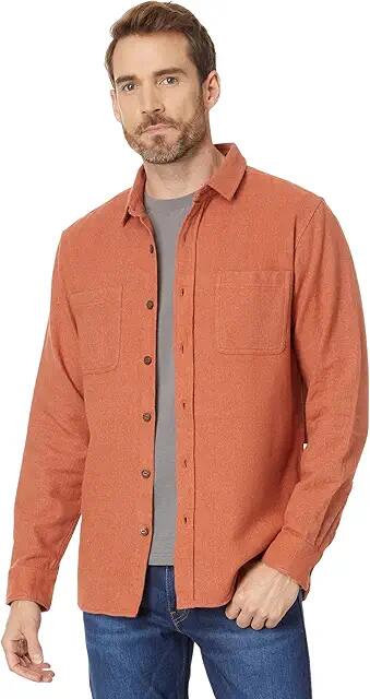 VISSLA Shaper Eco Long Sleeve Flannel (Terracotta) Men's Clothing Cover