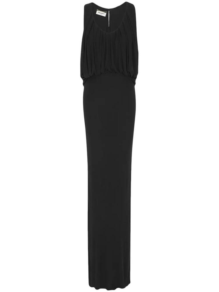 Saint Laurent draped maxi dress - Black Cover