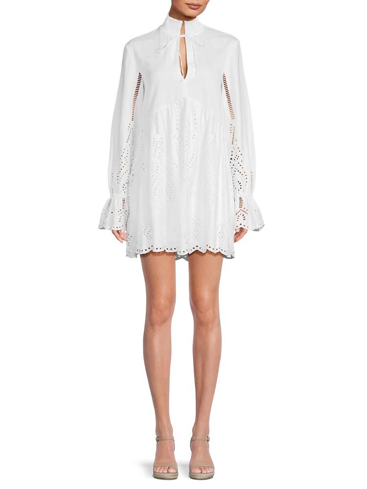 The Kooples Women's Eyelet Mini Dress - White Cover