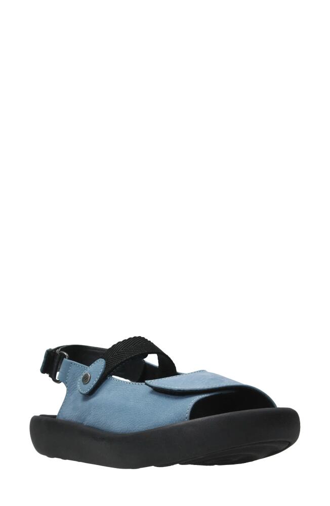 Wolky Jewel XW Slingback Platform Sandal in Baltic Blue Nubuck Cover