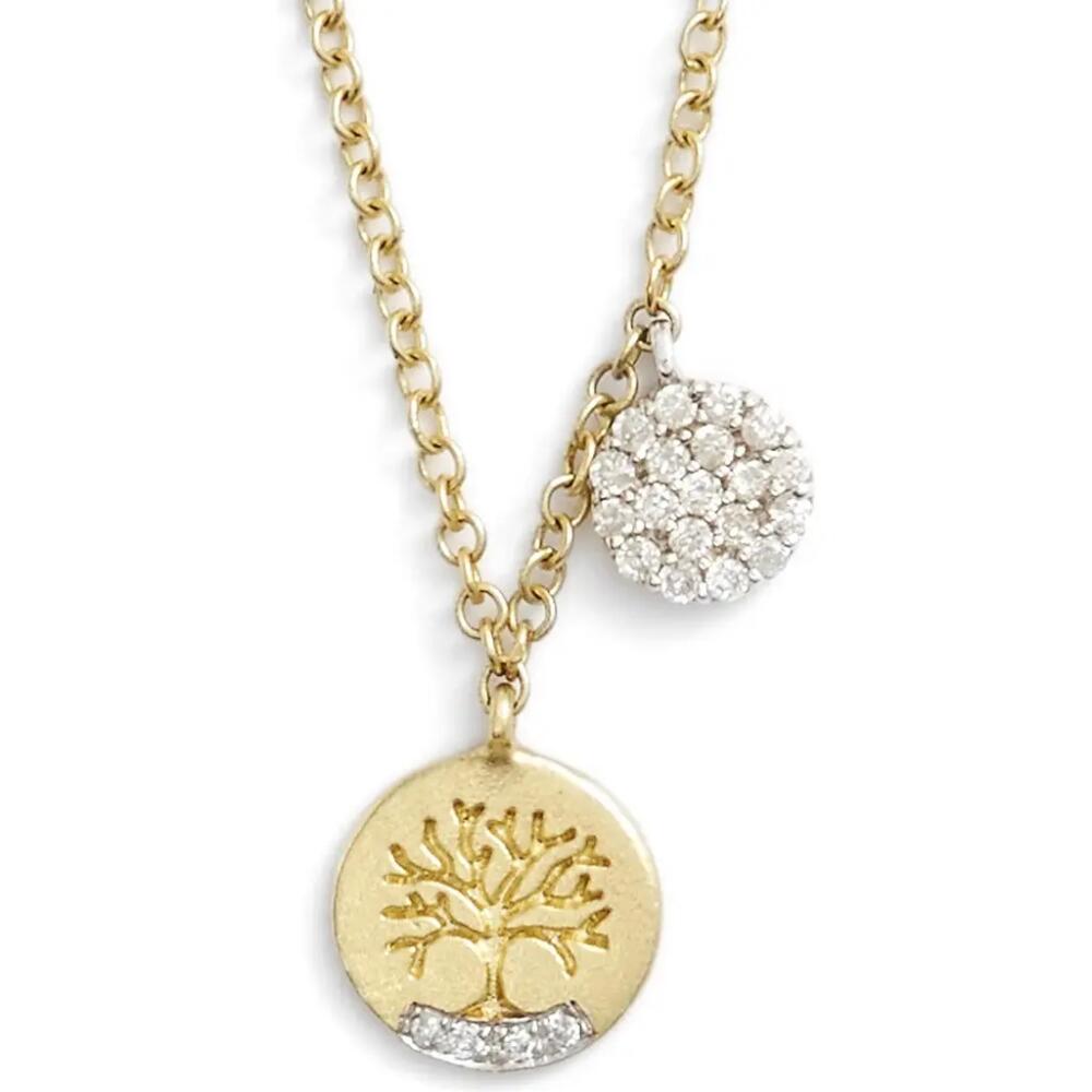 Meira T Tree of Life Diamond Pendant Necklace in Yellow Gold/White Gold Cover