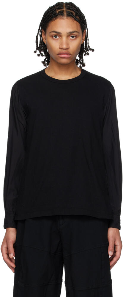 Black Comme des Garçons Black Paneled Long Sleeve T-Shirt Cover