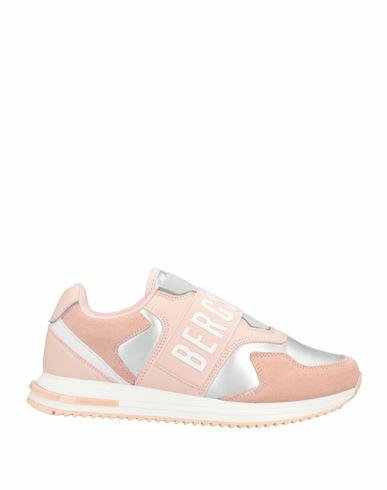 Bikkembergs Woman Sneakers Pink Textile fibers, Soft Leather Cover