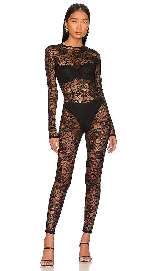 fleur du mal Lace Catsuit in Black Cover