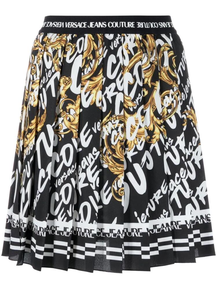 Versace Jeans Couture Barocco-print pleated skirt - Black Cover