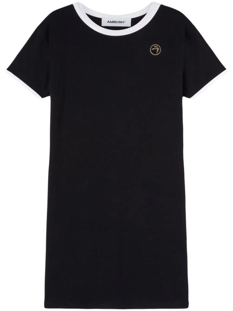 AMBUSH contrast-trim ribbed minidress - Black Cover