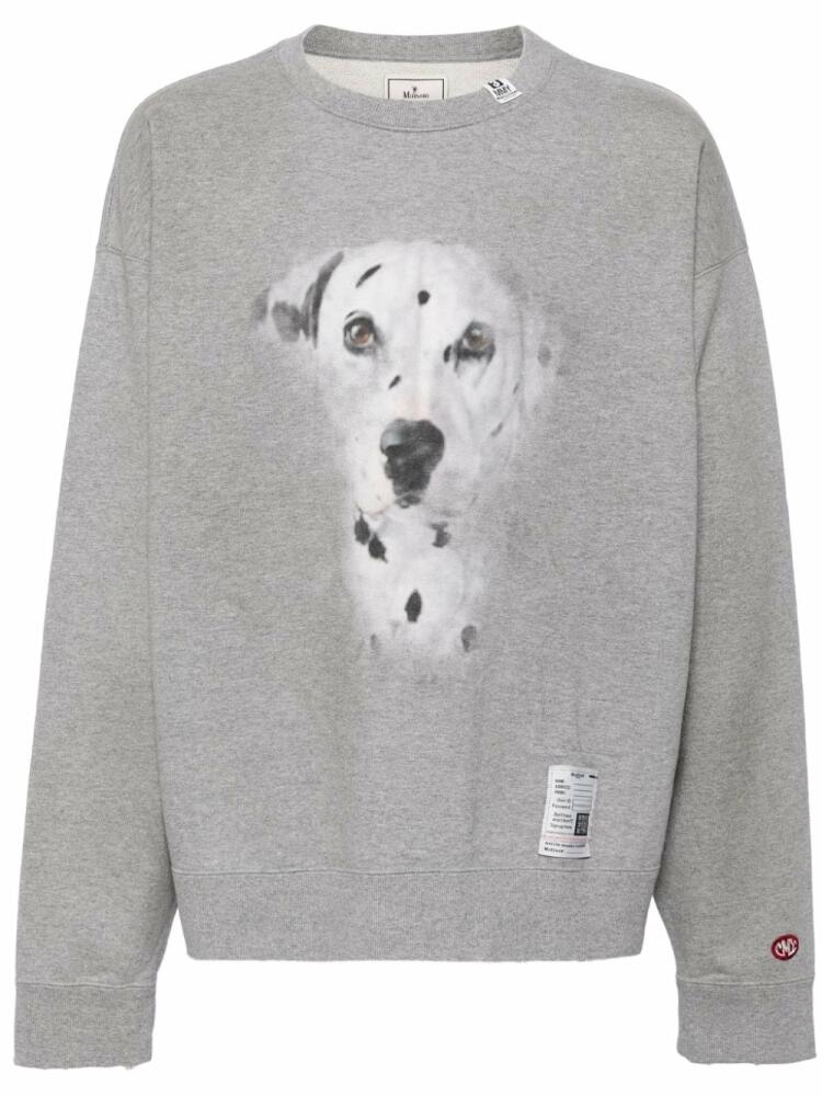 Maison MIHARA YASUHIRO dog-print cotton sweatshirt - Grey Cover