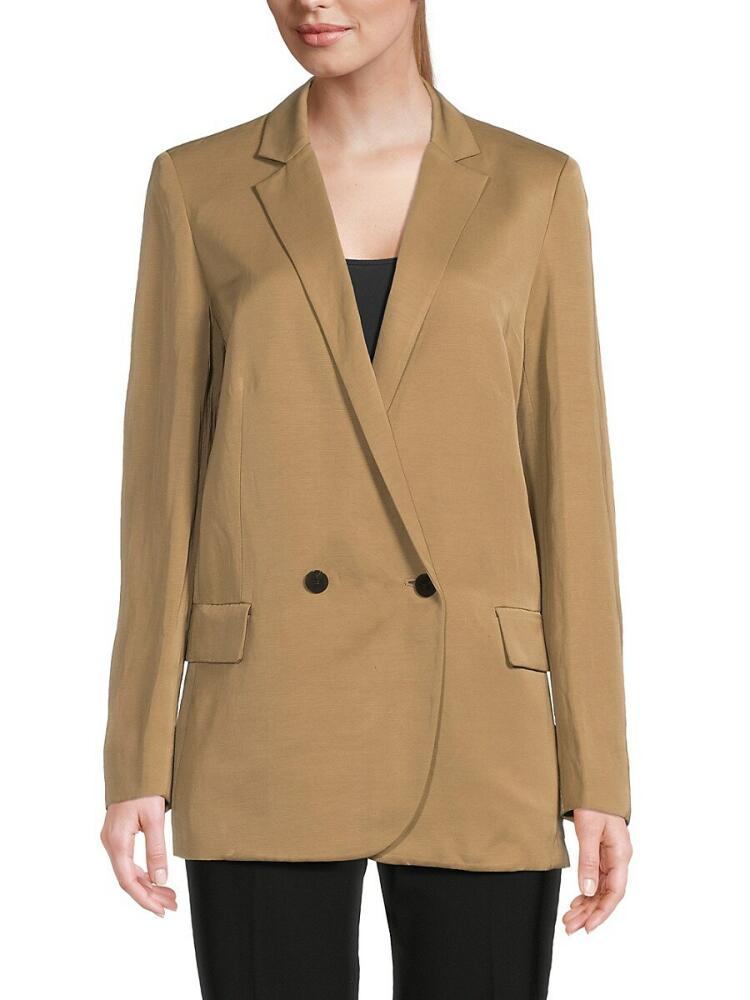 Theory Women's Double Breasted Blazer - Fawn Cover