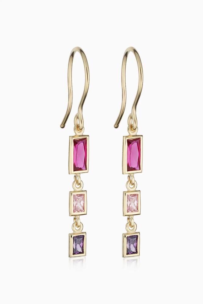 Oradina 14K Yellow Gold Multistone Fresco Drop Earrings Cover