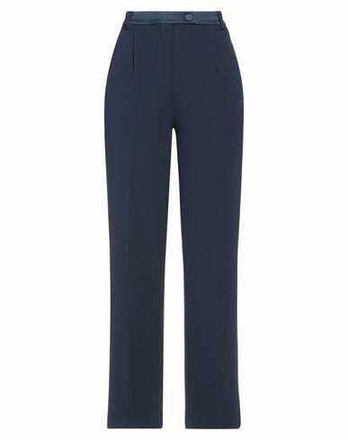 Imperial Woman Pants Midnight blue Polyester, Elastane Cover