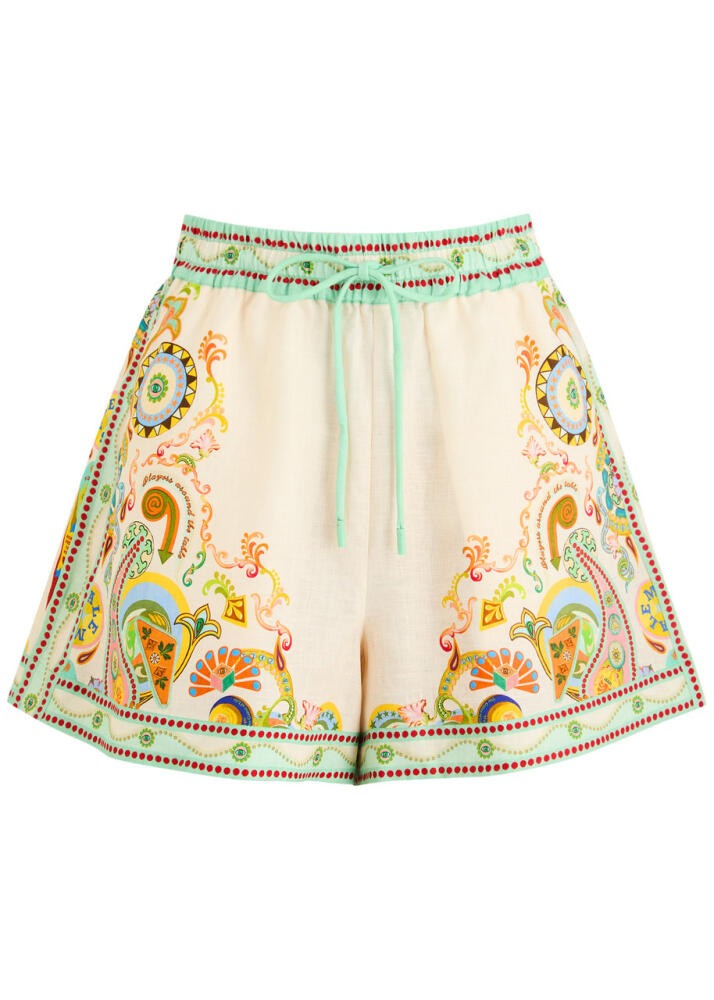 Alemais Pinball Printed Linen Shorts - Multicoloured Cover