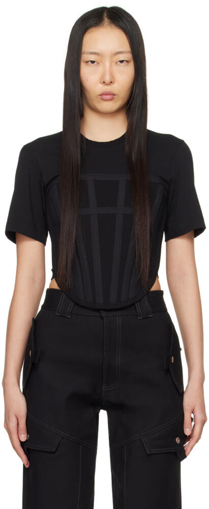 Dion Lee Black Corset T-Shirt Cover