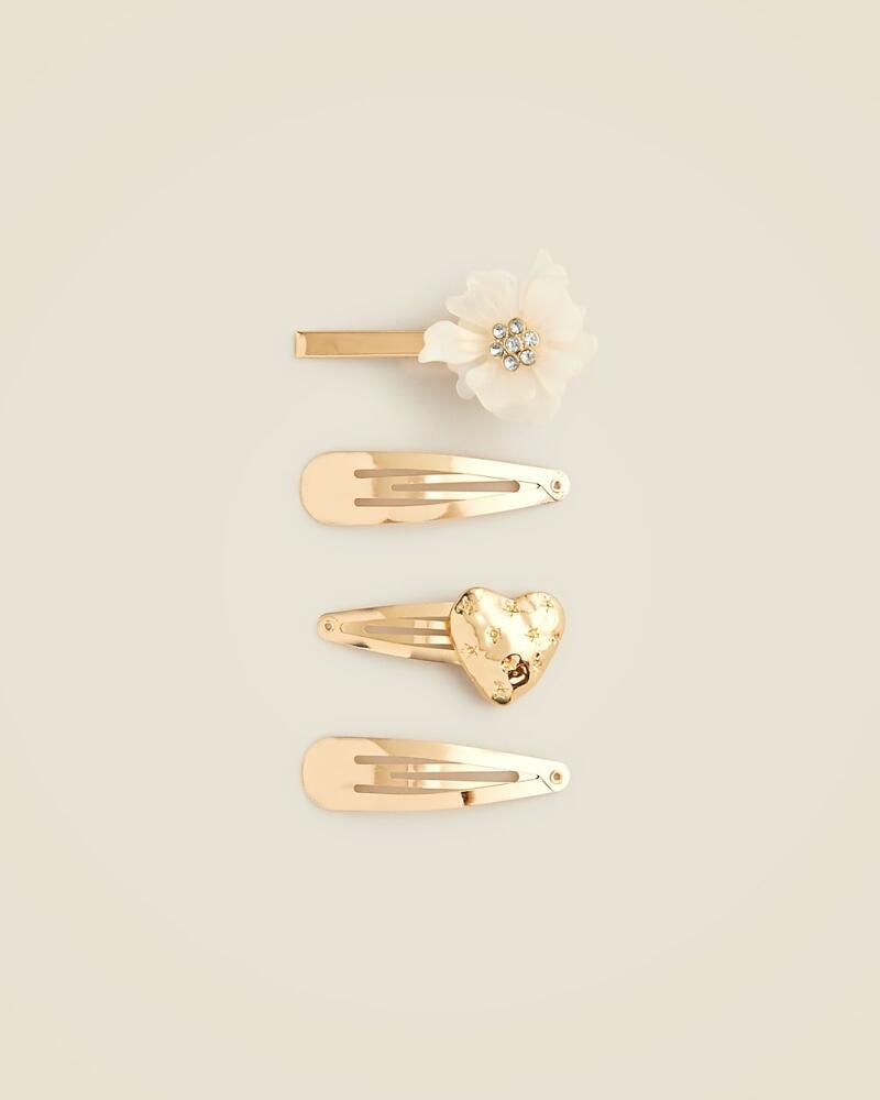 J.Crew Girls' metallic hair clips four-pack Cover