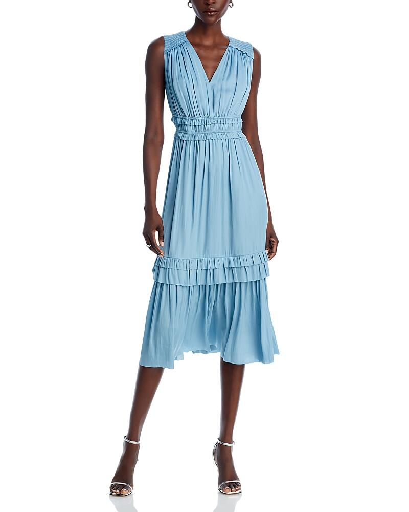 T Tahari Ruffled Midi Dress Cover