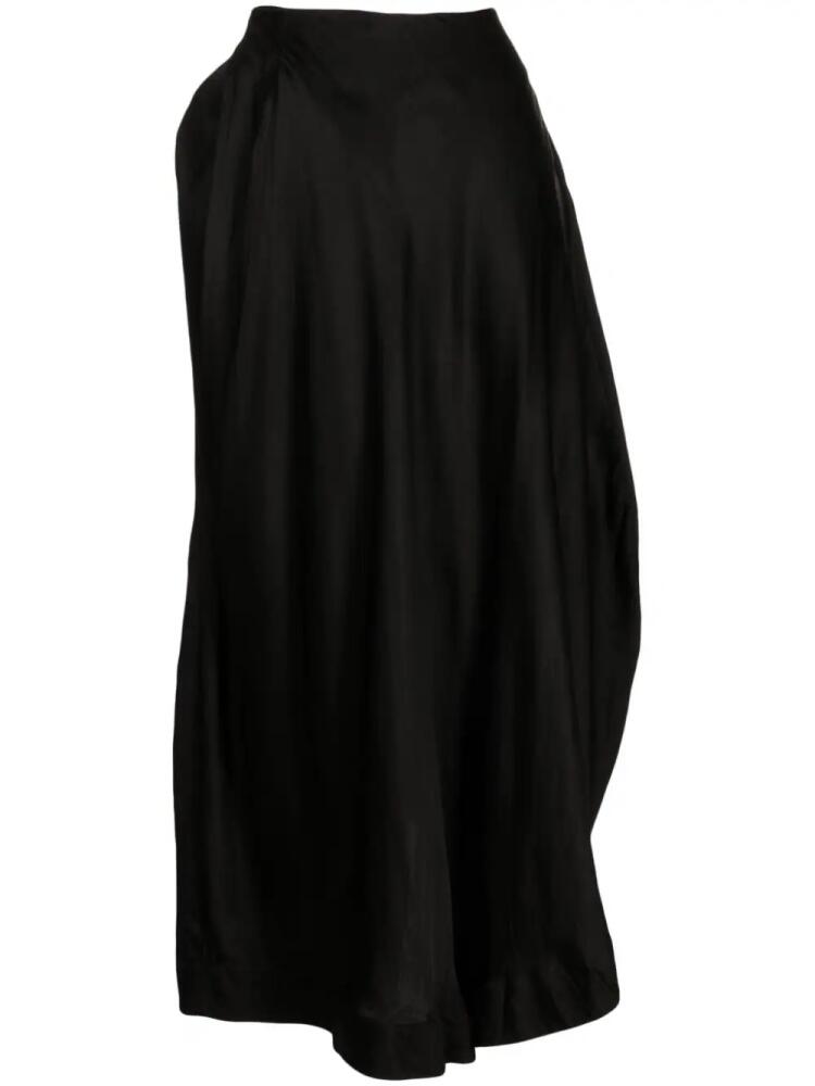 Forme D'expression asymmetric cotton midi skirt - Black Cover