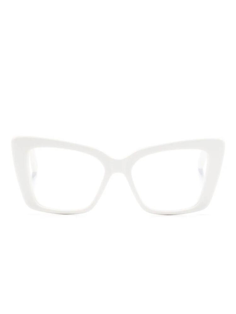 Balenciaga Eyewear butterfly-frame clear glasses - White Cover