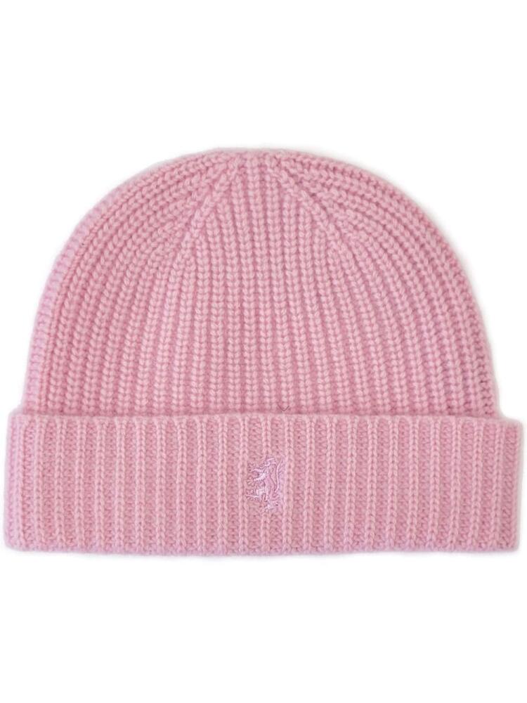 Pringle of Scotland ribbed-knit cashmere beanie - Pink Cover