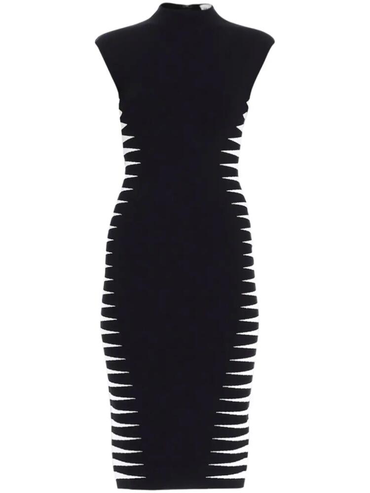 Hervé Léger side-stripe mock-neck midi dress - Black Cover