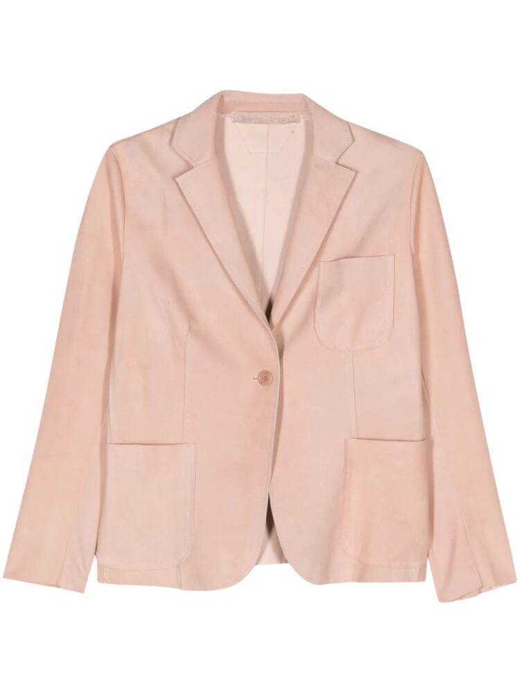 Salvatore Santoro single-breasted suede blazer - Pink Cover