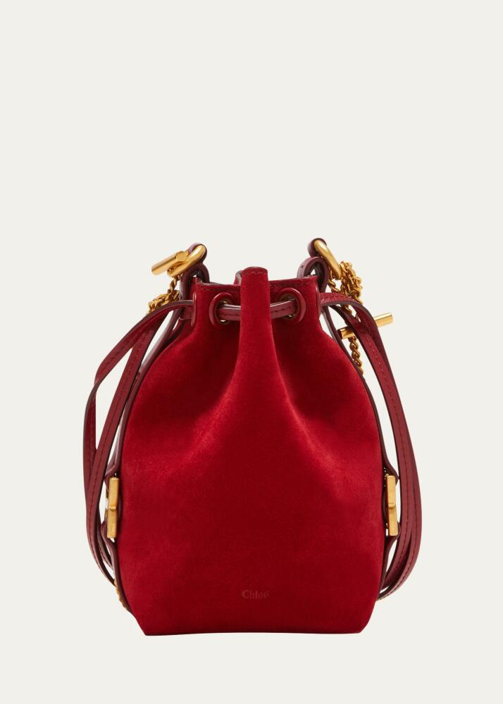 Chloe Marcie Micro Bucket Bag in Suede with Chain Strap Cover