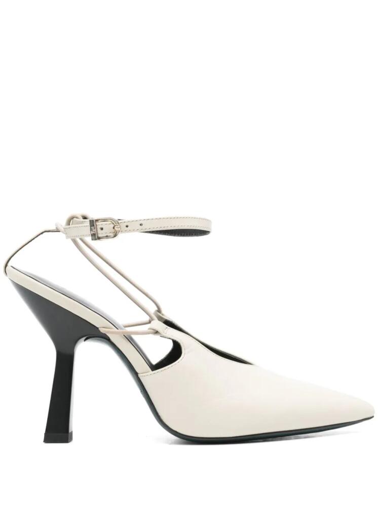 Patrizia Pepe 100mm Astral pumps - White Cover