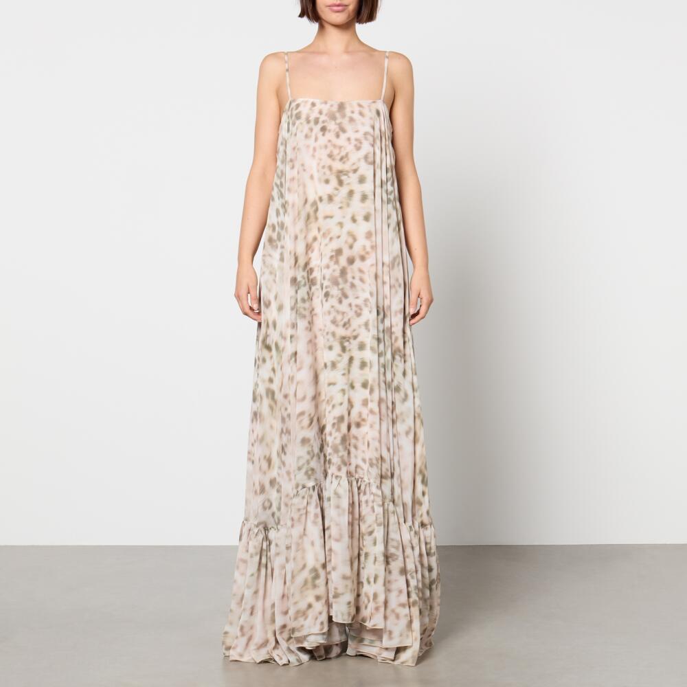 ROTATE Birger Christensen Oversized Chiffon Maxi Dress Cover