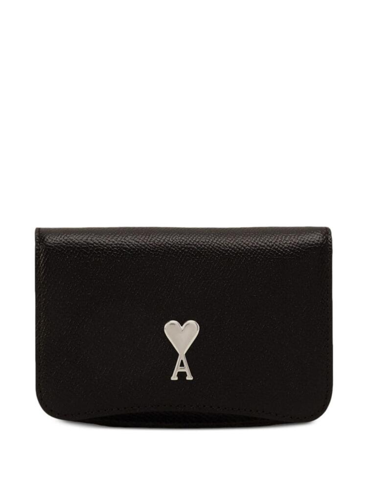 AMI Paris Paris Paris leather card holder - Black Cover