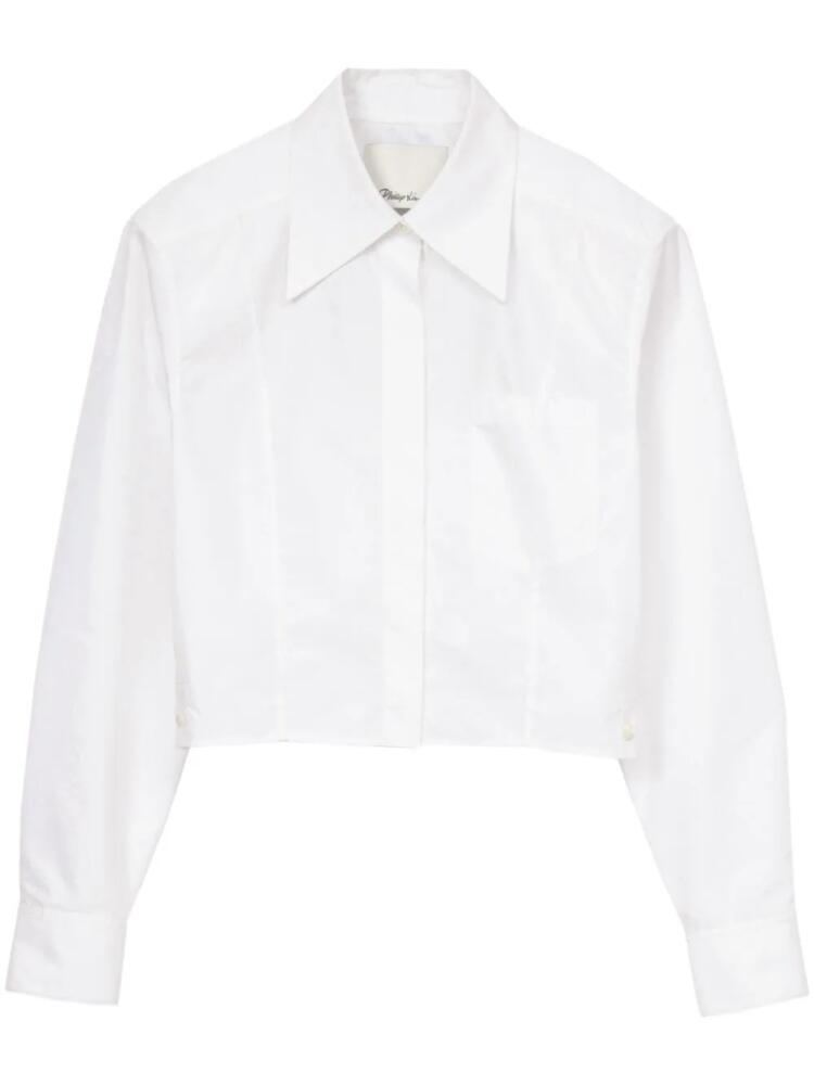 3.1 Phillip Lim long-sleeve cropped shirt - White Cover