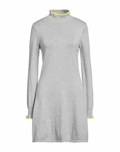 Rebel Queen Woman Mini dress Grey Viscose, Polyester, Polyamide Cover