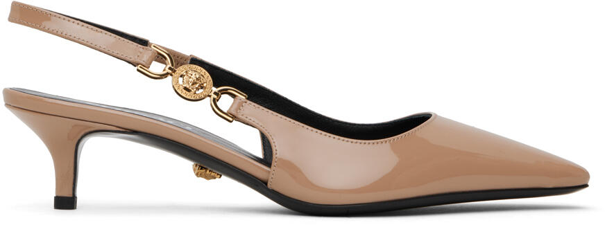 Versace Brown Medusa Heels Cover