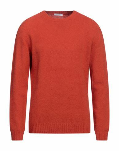 Boglioli Man Sweater Orange Wool, Cashmere Cover