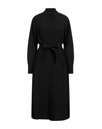 Roberto Collina Woman Midi dress Black Viscose, Linen Cover