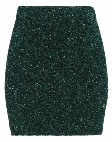 Aniye By Woman Mini skirt Emerald green Polyamide, Metallic fiber Cover