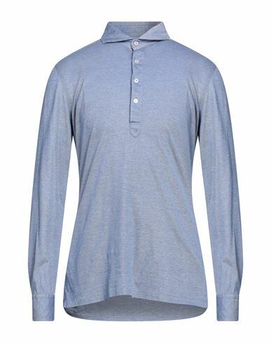 Lardini Man Polo shirt Blue Cotton Cover