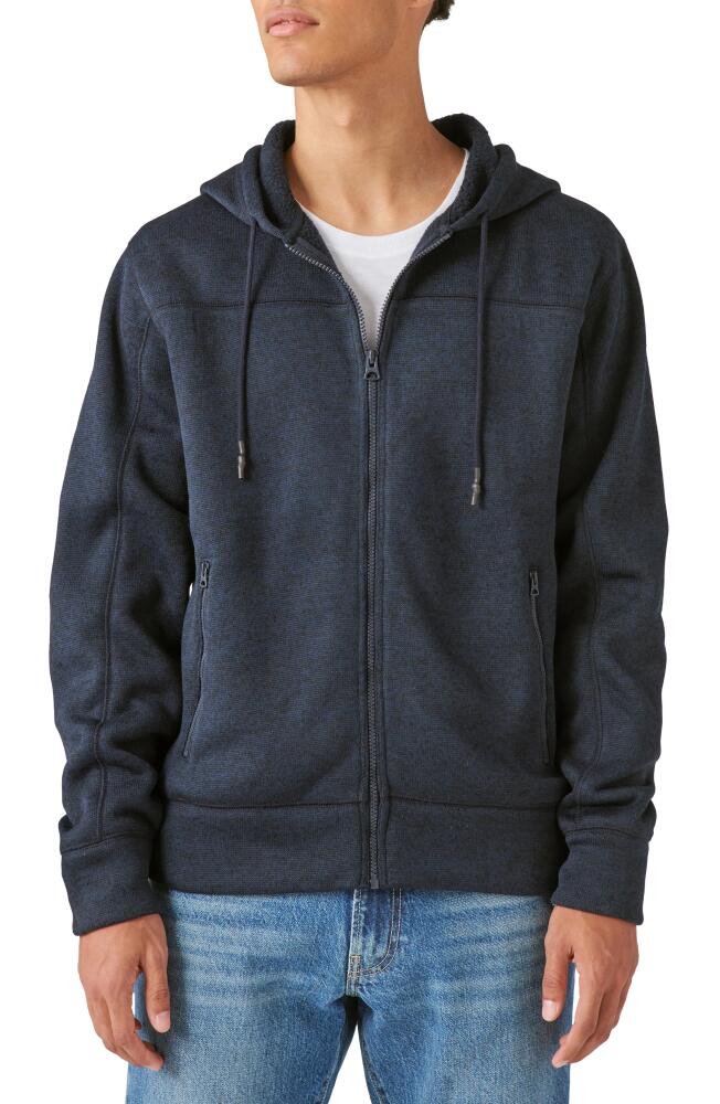 Lucky Brand Los Feliz Front Zip Hoodie in Black Iris Cover