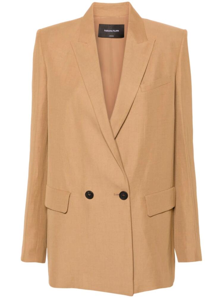 Fabiana Filippi peak-lapels double-breasted blazer - Neutrals Cover