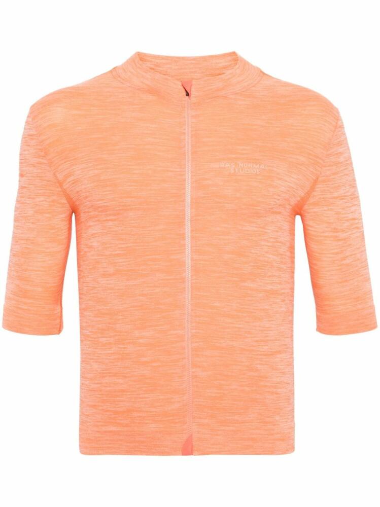 Pas Normal Studios Escapism zip-up T-shirt - Orange Cover