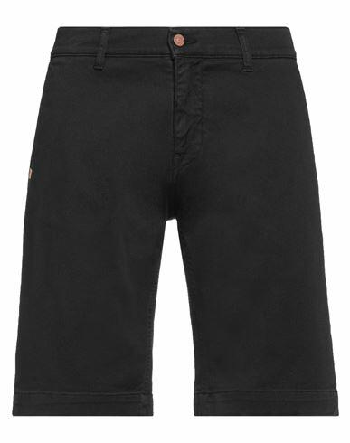 Grey Daniele Alessandrini Man Shorts & Bermuda Shorts Black Cotton, Elastane Cover