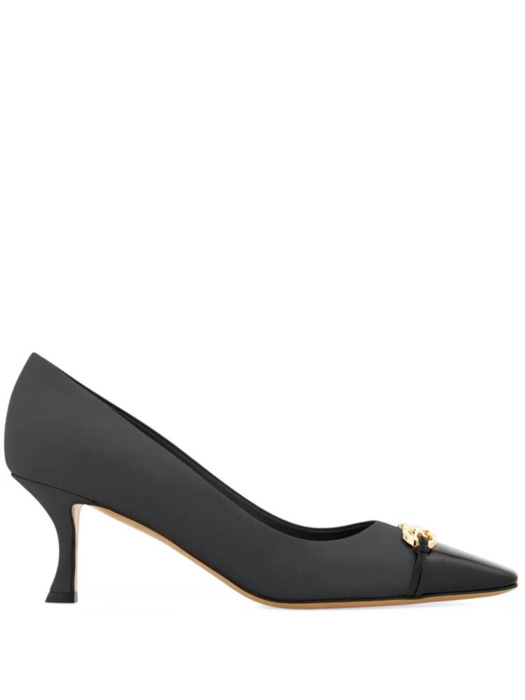 Ferragamo 60mm Gancini-plaque pumps - Black Cover