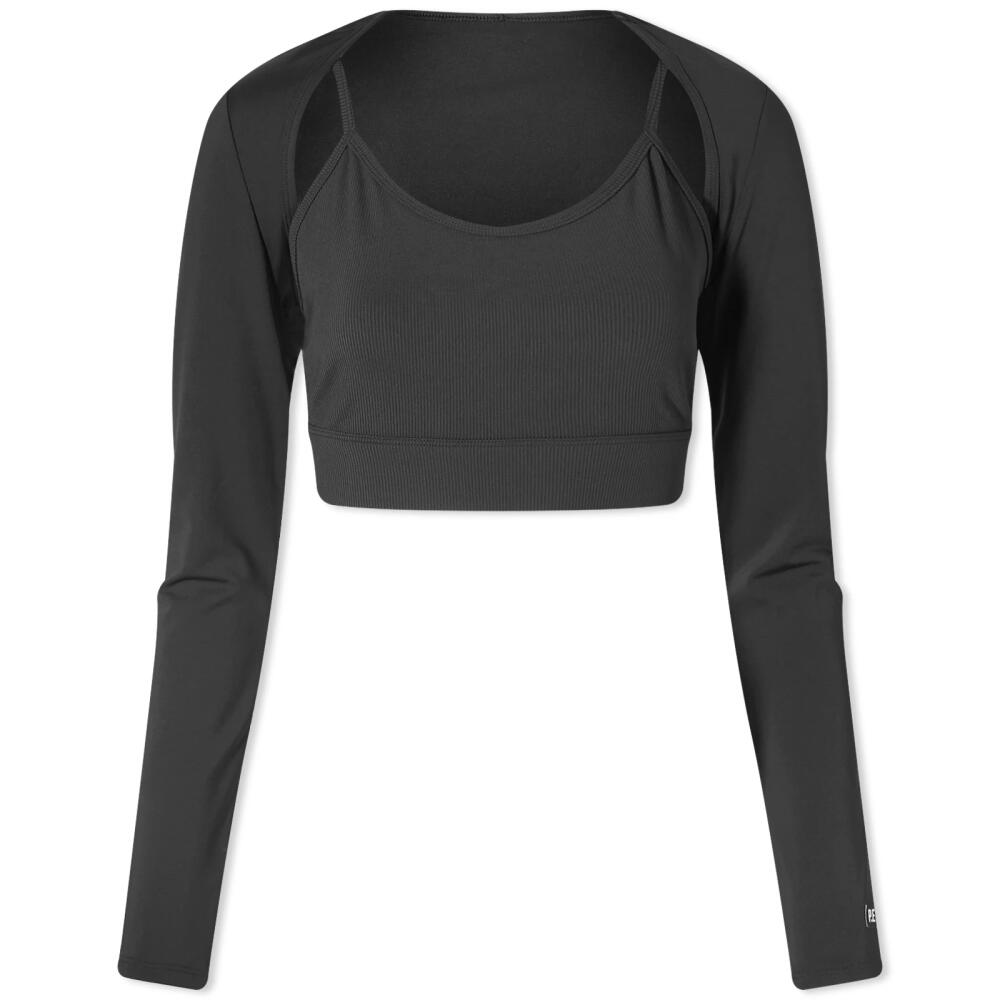 P.E Nation Women's Reform Bolero Double Layer Top in Black Cover