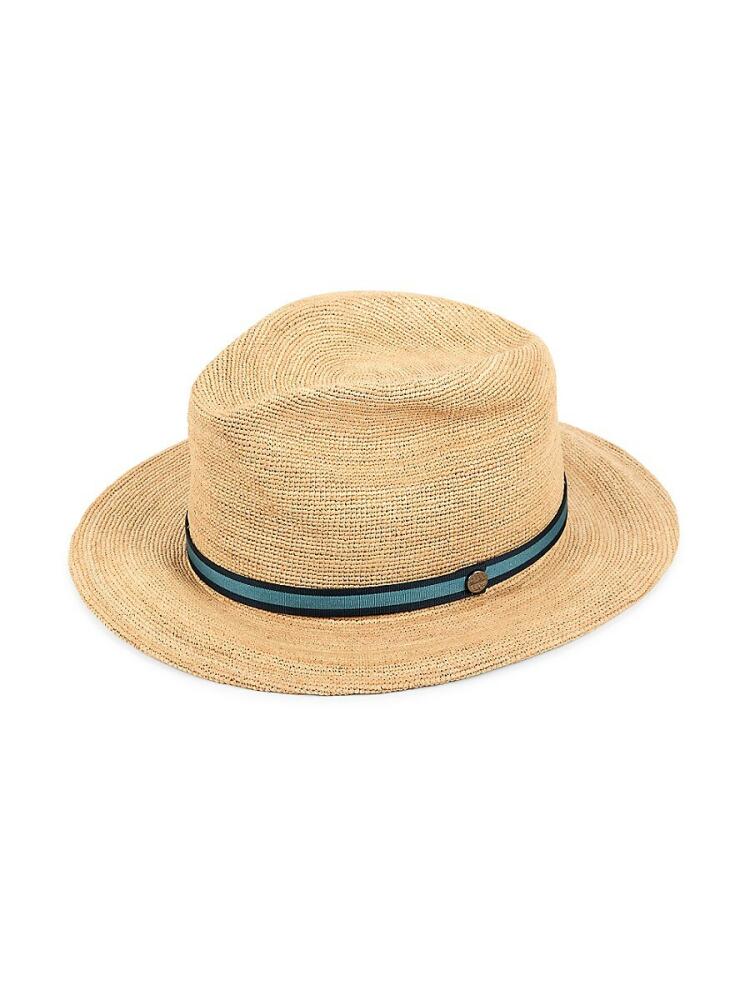 Borsalino Men's Argentina Raffia Fedora Hat - Natural Cover