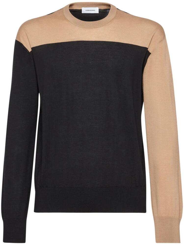 Ferragamo colour-block cashmere jumper - Neutrals Cover