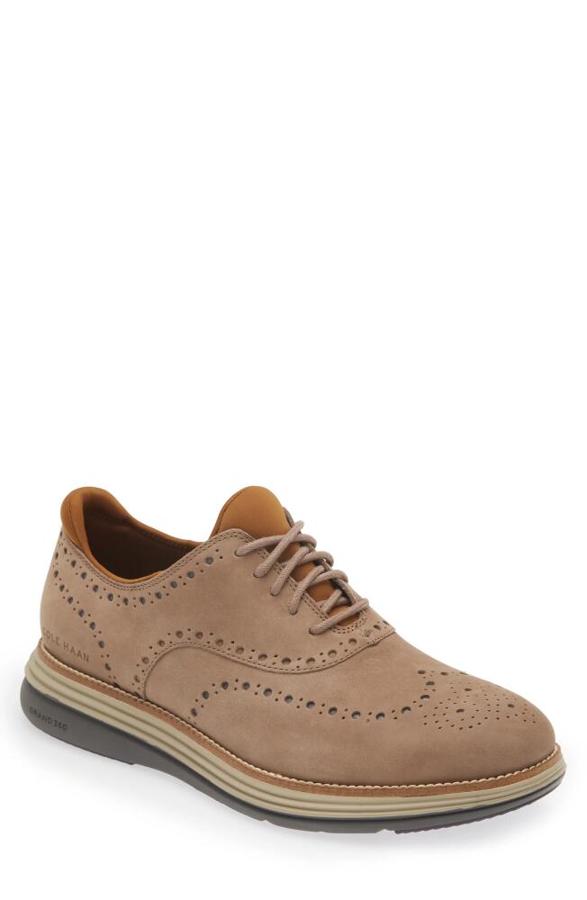 Cole Haan Original Grand Ultra Wingtip Derby in Ch Irish Coffee Nubuck/Ch Oat Cover