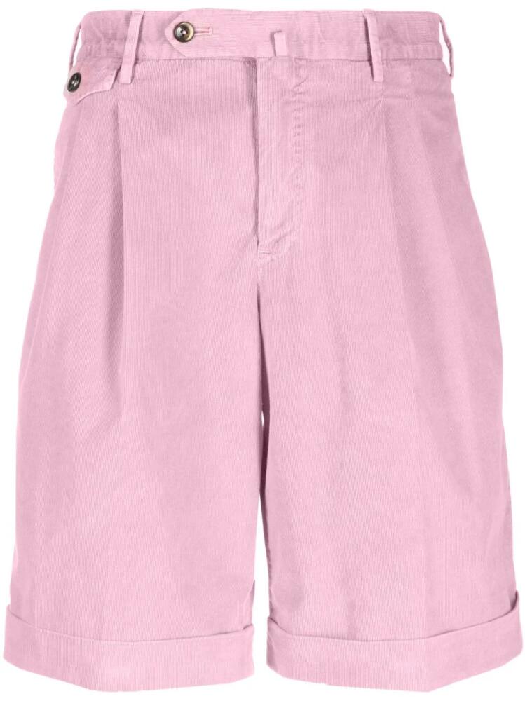 PT Torino off-centre button-fastening Bermuda shorts - Pink Cover