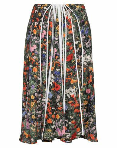 Stella Mccartney Woman Midi skirt Dark green Silk, Cotton Cover