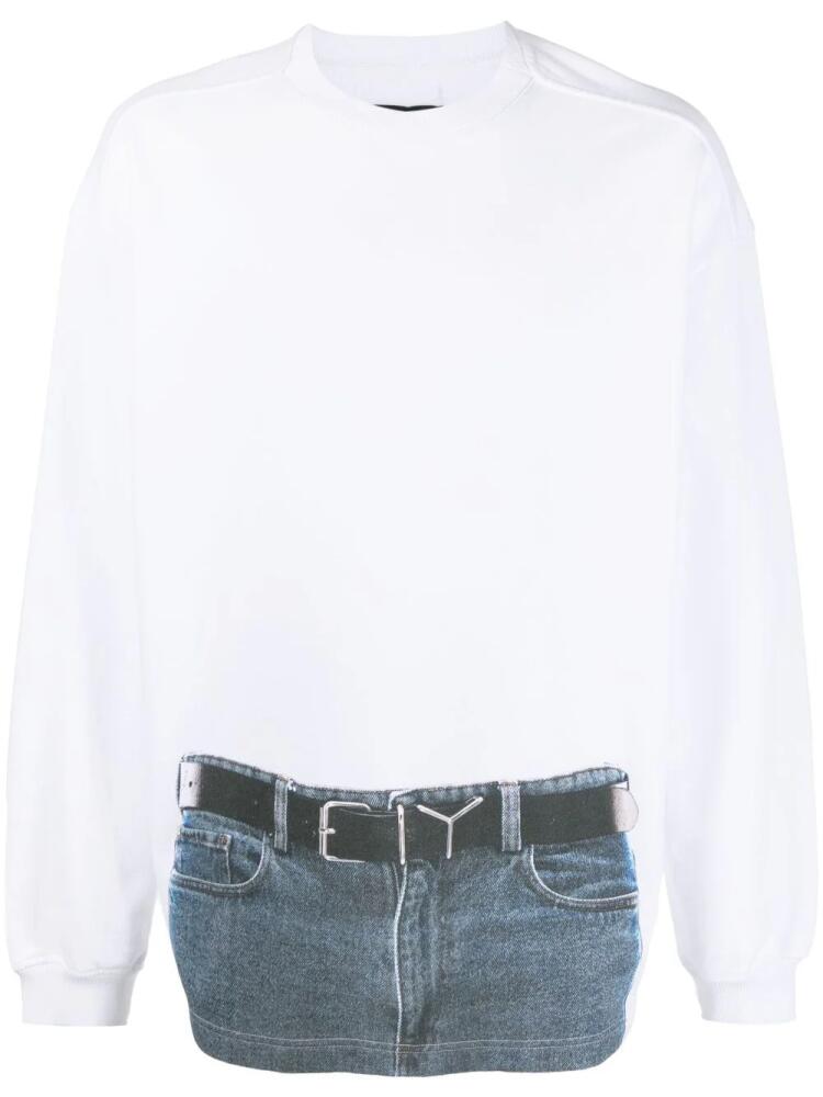 Y/Project trompe l'oeil-print sweatshirt - White Cover